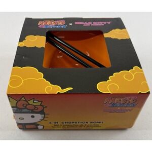 Hello Kitty And Friends X Naruto Shippuden 20oz ceramic Ramen Bowl w/Chopsticks